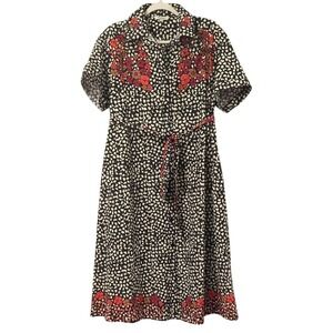 Tucker Shirt Dress Midi size Small 100% Organic Cotton